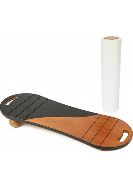 Denge Tahtası Balance Board Çift Fonksiyonlu Gym Board Rocket Board 73 x 28 cm Kahverengi modelleri