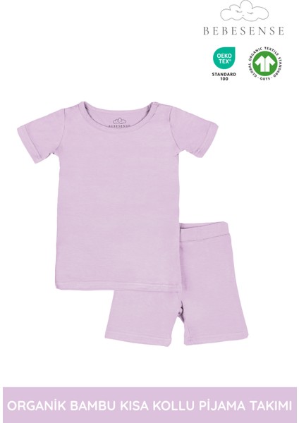 Organik Bambu Kısa Kollu Pijama Takımı – Yumuşak, Nefes Alabilen Kumaş
