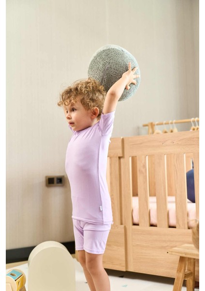 Organik Bambu Kısa Kollu Pijama Takımı – Yumuşak, Nefes Alabilen Kumaş fiyatları