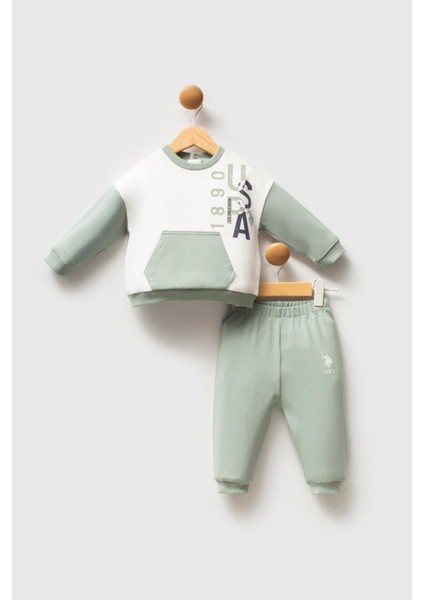 USB2554 - Yeşil - U.s. Polo Assn Bebek Erkek Bebek 2li Takım