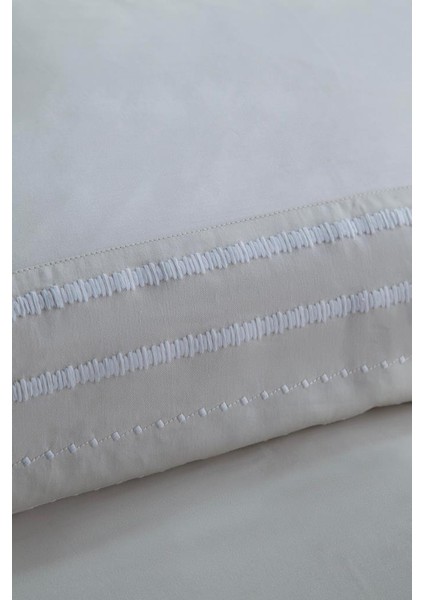 Runa Gri Çift Kişilik Pamuk Saten Nevresim Takımı modelleri