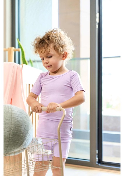 Organik Bambu Kısa Kollu Pijama Takımı – Yumuşak, Nefes Alabilen Kumaş