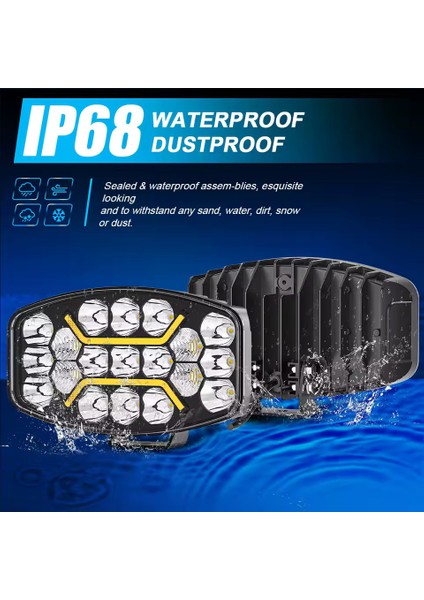 10'' Beyaz-Turuncu LED Çalışma Lambası Uyumlu Spot Projektör + Tır Kamyon Road 12-24VOLT (1 Adet) indirimleri