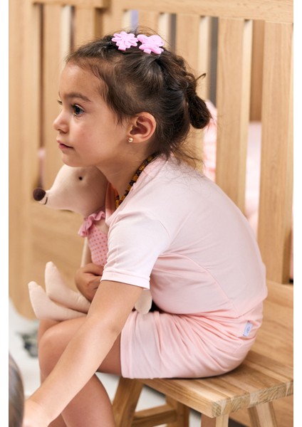 Organik Bambu Kısa Kollu Pijama Takımı – Yumuşak, Nefes Alabilen Kumaş