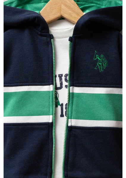 USB2553 - Laci Yeşil - U.s. Polo Assn Bebek Erkek Bebek 3lü Takım modelleri
