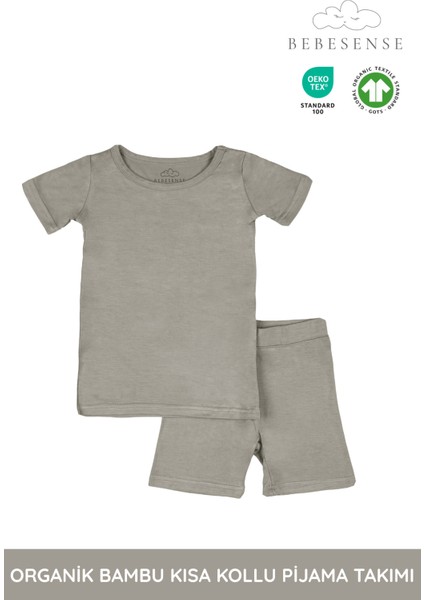Organik Bambu Kısa Kollu Pijama Takımı – Yumuşak, Nefes Alabilen Kumaş
