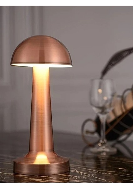 Gece Lambası Şarjlı Dokunmatik Retro Masa Lambası Gold - Masa Lambası modelleri