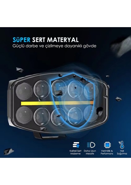 10'' Beyaz Turuncu LED Spot Projektör + Drl Tır Kamyon Off Road 12-24VOLT Çalışma Lambası 1 Adet fiyatları