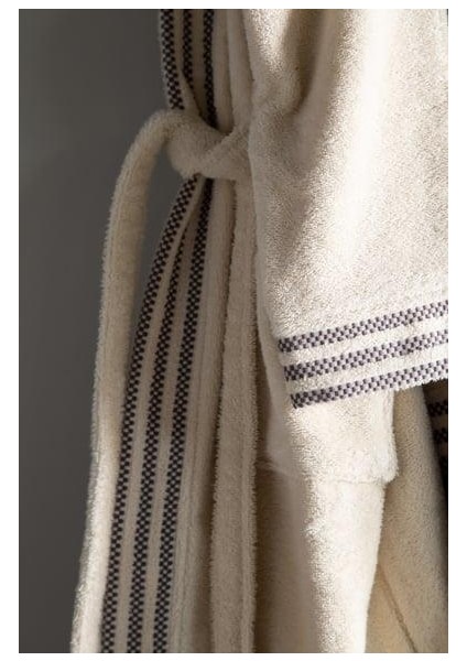 Penye Modeo Antrasit/ekru Aile Bornoz Seti modelleri