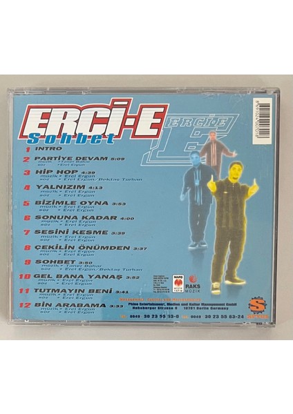 Erci-E Sohbet Cd (Orijnal 1997 Dönem Baskı Cd Kullanım İzleri Mevcuttur) fiyatları