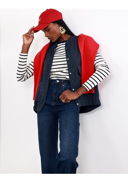 Lacivert Kapitone Yelek 5033 modelleri