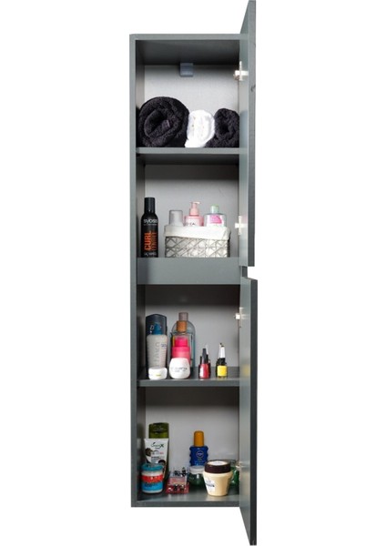 Galata Banyo Dolabı ve Boy Dolabı Takımı 75 Cm Antrasit