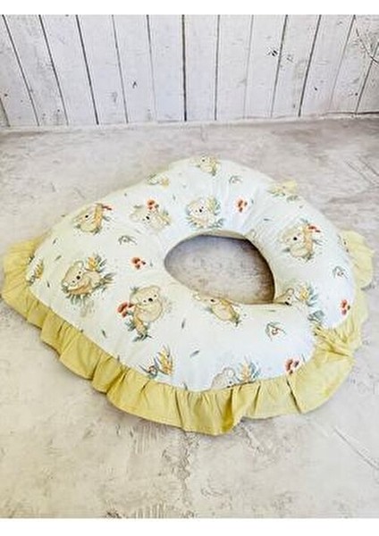 Fırfırlı Emzirme Yastığı Pamuk Kumaş Çift Taraflı Baskılı Desen fiyatları