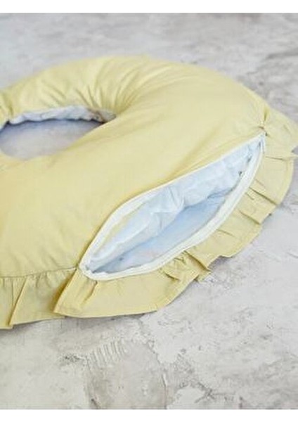 Fırfırlı Emzirme Yastığı Pamuk Kumaş Çift Taraflı Baskılı Desen fırsatları