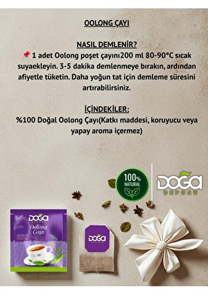 Oolong Çayı - Yüksek Antioksidanlı, Metabolizma Hızlandırıcı Doğal Poşet Çay 20'li fırsatları