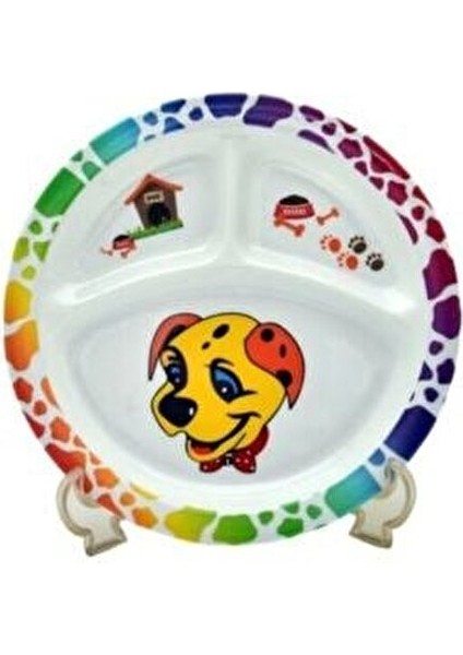 Bebek Mama Tabağı Köpek Formlu 5 Li Set Melamin Oval fiyatları