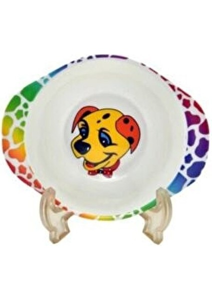 Bebek Mama Tabağı Köpek Formlu 5 Li Set Melamin Oval modelleri