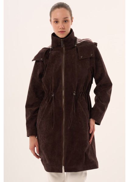 Veger Kadın Özel Dokulu Kumaş Kaban fiyatları