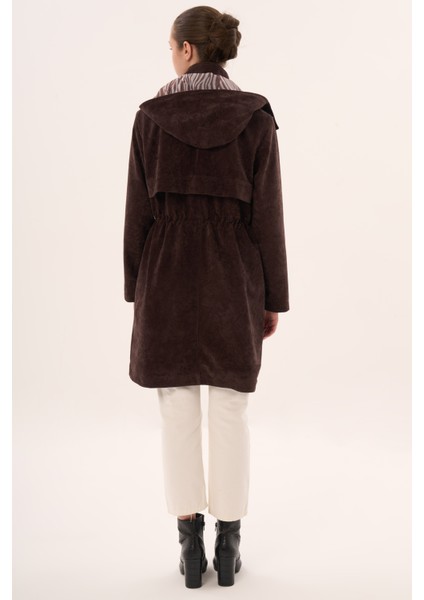 Veger Kadın Özel Dokulu Kumaş Kaban modelleri