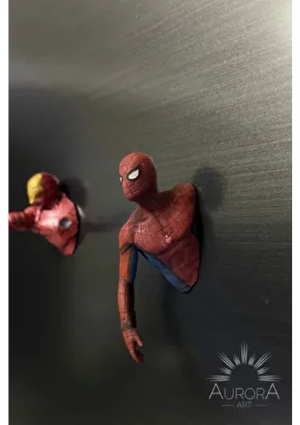 Spider-Man El Boyama 3D Reçine Magnet | Marvel Temalı Mıknatıslı Koleksiyonluk Figür fırsatları
