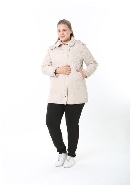 Su Itici Mont, Kapitone, Büyük Beden, Kapüşonlu, Içi Yumuşak Kürklü, Kışlık Mont fiyatları