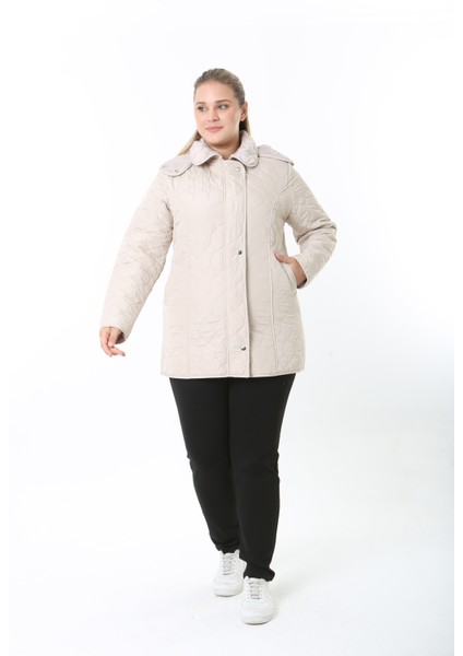 Su Itici Mont, Kapitone, Büyük Beden, Kapüşonlu, Içi Yumuşak Kürklü, Kışlık Mont indirimleri