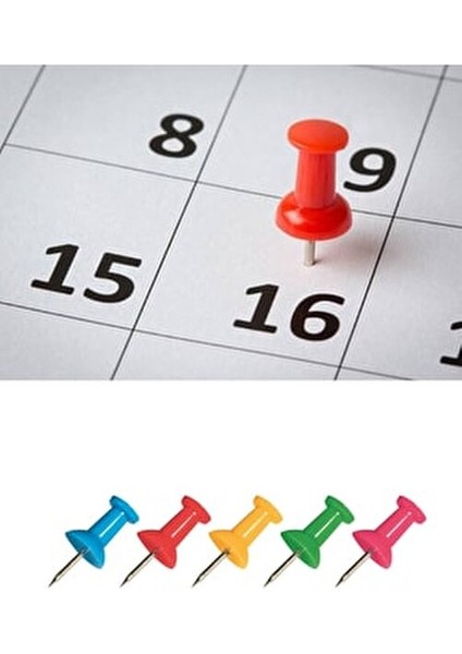 90 Adet Renkli Harita Çivisi Mantar Pano Raptiyesi Pano Iğnesi fiyatları