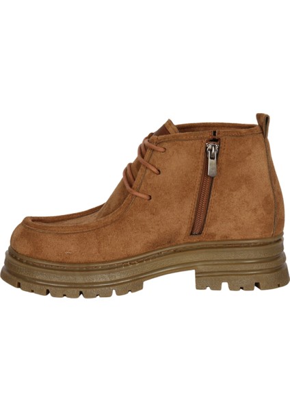Camel Süet Hakiki Deri Kadın Fermuarlı Bot & Bootie fiyatları