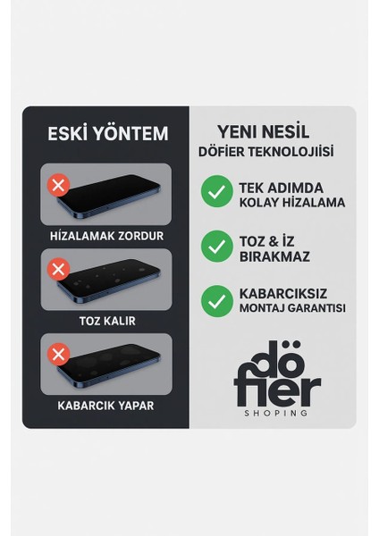 Apple iPhone 17 Pro Max Uyumlu Full Seri Ekran Koruyucu Kırılmaz Cam Ekran Koruyucu + Kolay Uygulama Aparatı Tam Uyumlu fırsatları