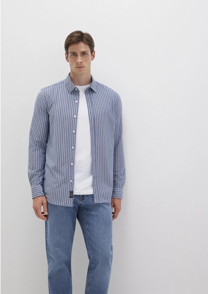 Çizgili Mavi Gömlek 0211404-91333 fiyatları