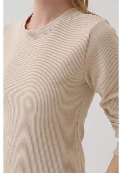 Kadın Basic Uzun Kollu Triko Maxi ELBISE-12591ELB indirimleri