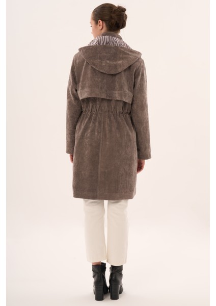 Veger Kadın Özel Dokulu Kumaş Kaban modelleri