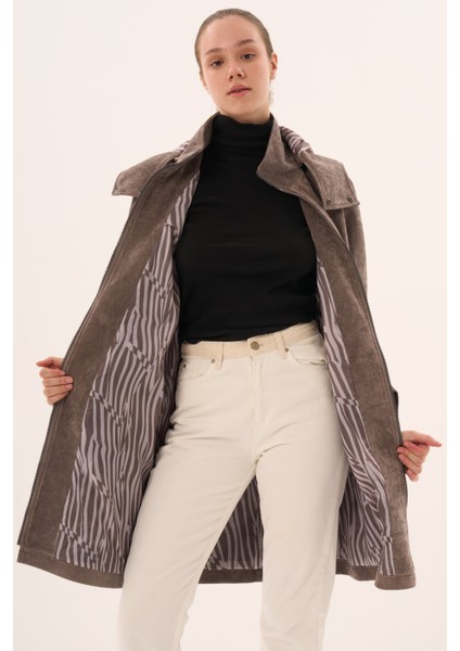 Veger Kadın Özel Dokulu Kumaş Kaban indirimleri