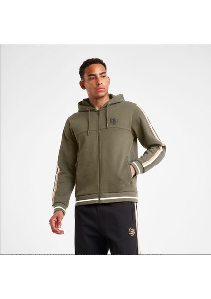 25N-1130 Fermuarlı Kapüşonlu Erkek Üst