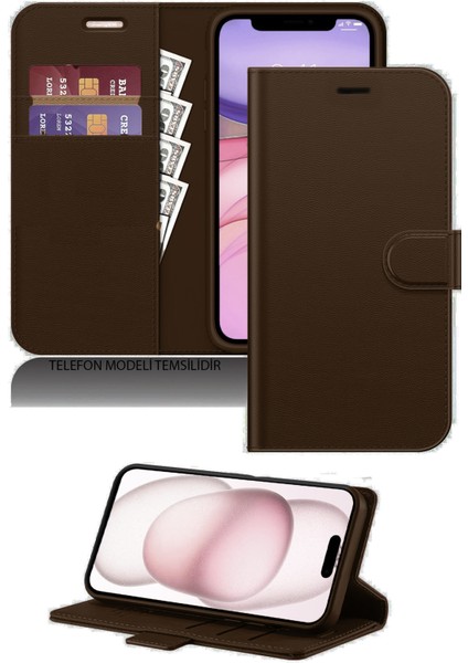 Samsung Galaxy A17 Uyumlu Standlı Cüzdanlı Kartlıklı Kapaklı Deri Kılıf
