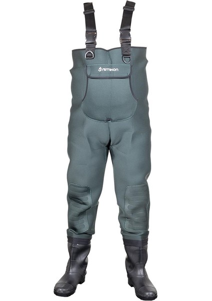 4.5mm Neopren Yeşil Pvc Bot Tulum Çizme