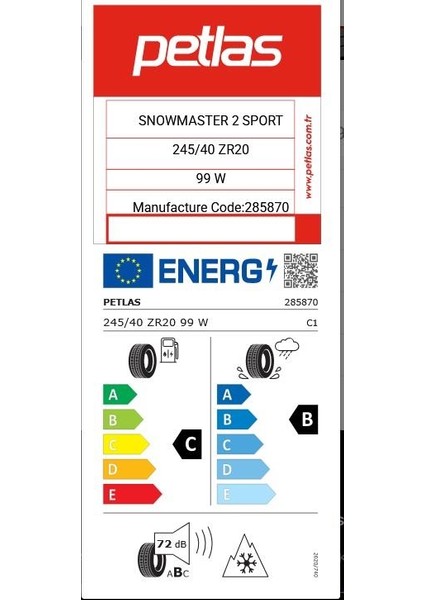 245/40 R20 99W Xl Snowmaster2 Sport Oto Kış Lastiği (Üretim YILI:2025 ) fiyatları
