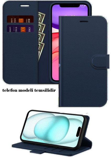 Samsung Galaxy A17 Uyumlu Standlı Cüzdanlı Kartlıklı Kapaklı Deri Kılıf