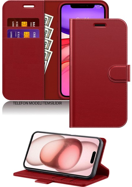 Samsung Galaxy A17 Uyumlu Standlı Cüzdanlı Kartlıklı Kapaklı Deri Kılıf