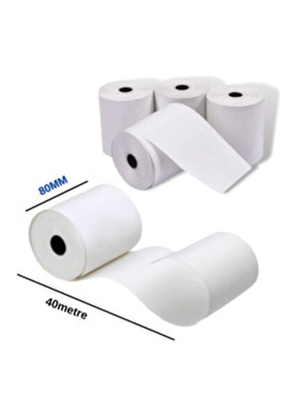 Termal Yazıcı Rulosu, Termal Adisyon Kağıdı 80*40 80MM x 40METRE Adisyon Yazıcı Kağıdı (10LU)