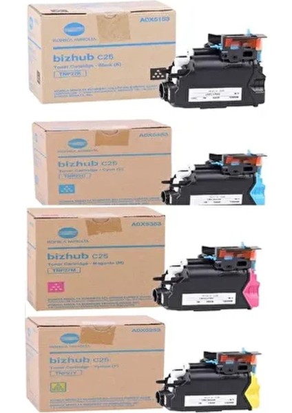 Minolta Tnp-27 Toner Seti (Cmyk 4 Renk) Avantajlı Paket - Bizhub C-25