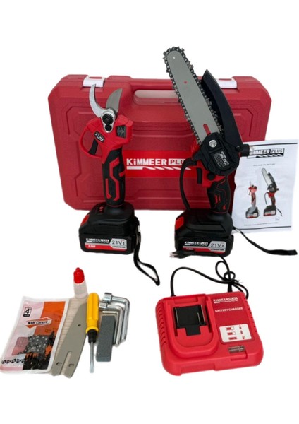 Areltar 2 Li Akülü Budama Seti Testere-Makas