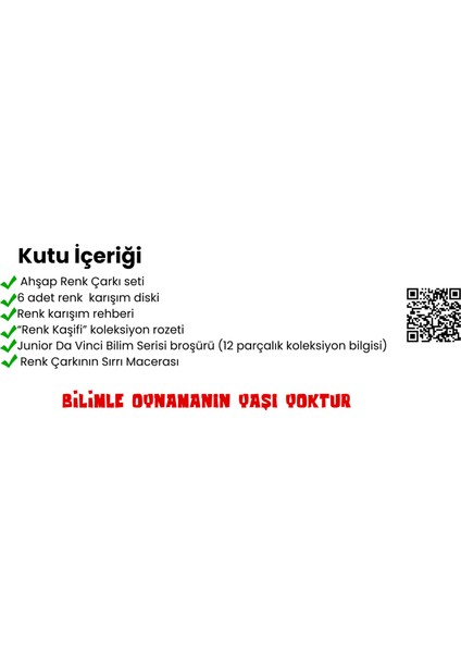 Renk Çarkı – Çocuklar Için Eğitici Ahşap Stem Oyuncak,deney Seti ve Bilim Kit fırsatları