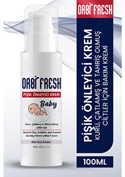 Orbi Fresh Pişik Önleyici Krem Bebekler İçin Güçlü Koruma 100 ml Doğal Formül