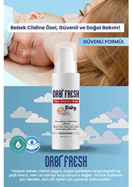 Orbi Fresh Pişik Önleyici Krem Bebekler İçin Güçlü Koruma 100 ml Doğal Formül indirimleri
