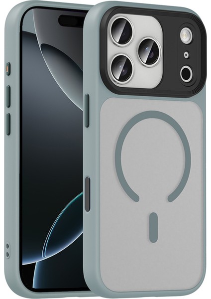 Apple iPhone 17 Pro Wireless Şarj Destekli Flet Magsafe Mat Arka Yüzey Kapak Kılıf