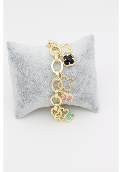 Stil Incisi/vip Serisi Renkli Yaprak Zirkon Taşlı Bileklik fiyatları