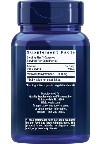 Msm 1000 Mg Methylsulfonylmethane Joints Antioxidant Support 100 Caps fiyatları