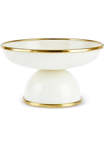 Viyan Emaye Ayaklı Sunumluk Gold 14 cm