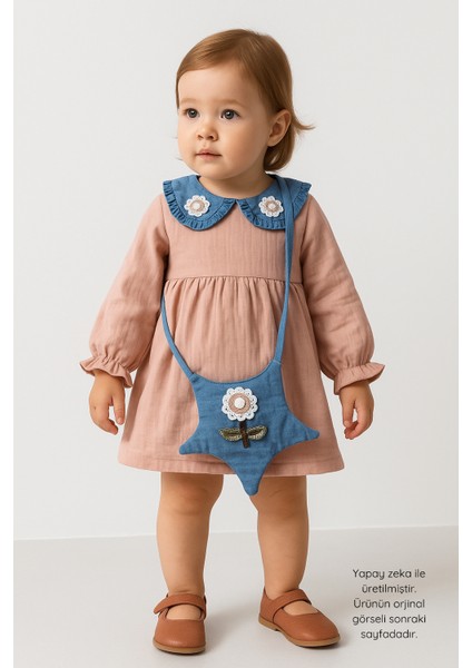 Çantalı Müslin Elbise